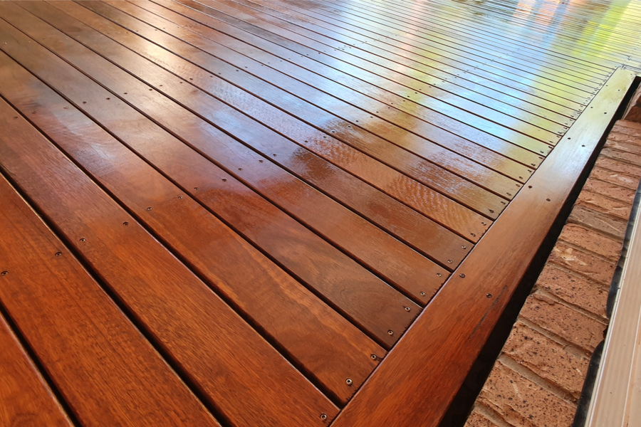 Deck staining Fargo ND project completed by Pristine Painting